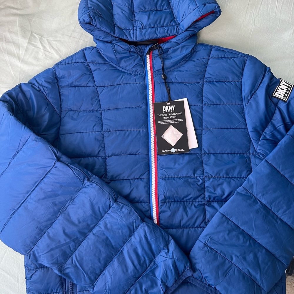 DKNY Kids Vibrant Blue Puffer Coat